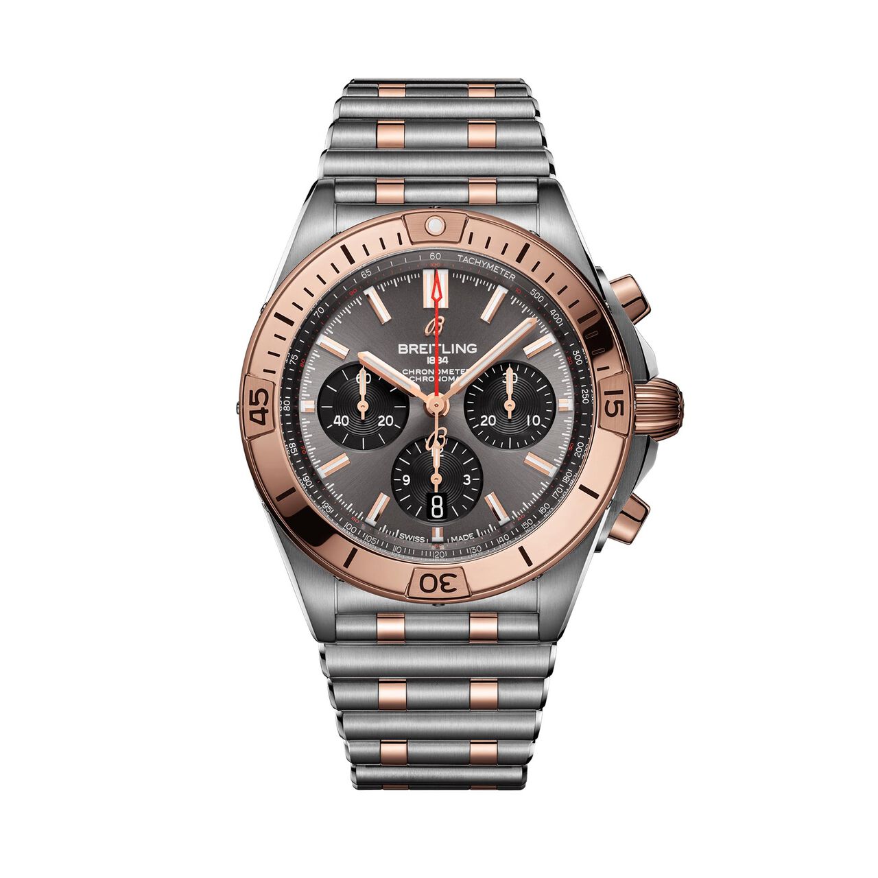 maison birks breitling chronomat b01 42 steel 18kt rose gold anthracite ub0134101b1u1 image number 0