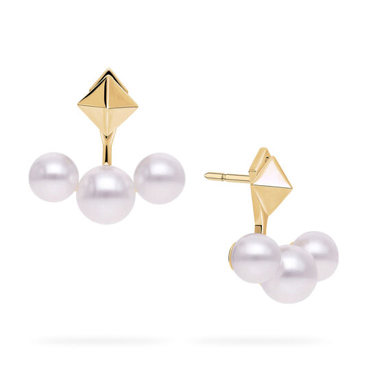 Birks Rock & Pearl Clous d'oreilles en or jaune avec perles image number 0