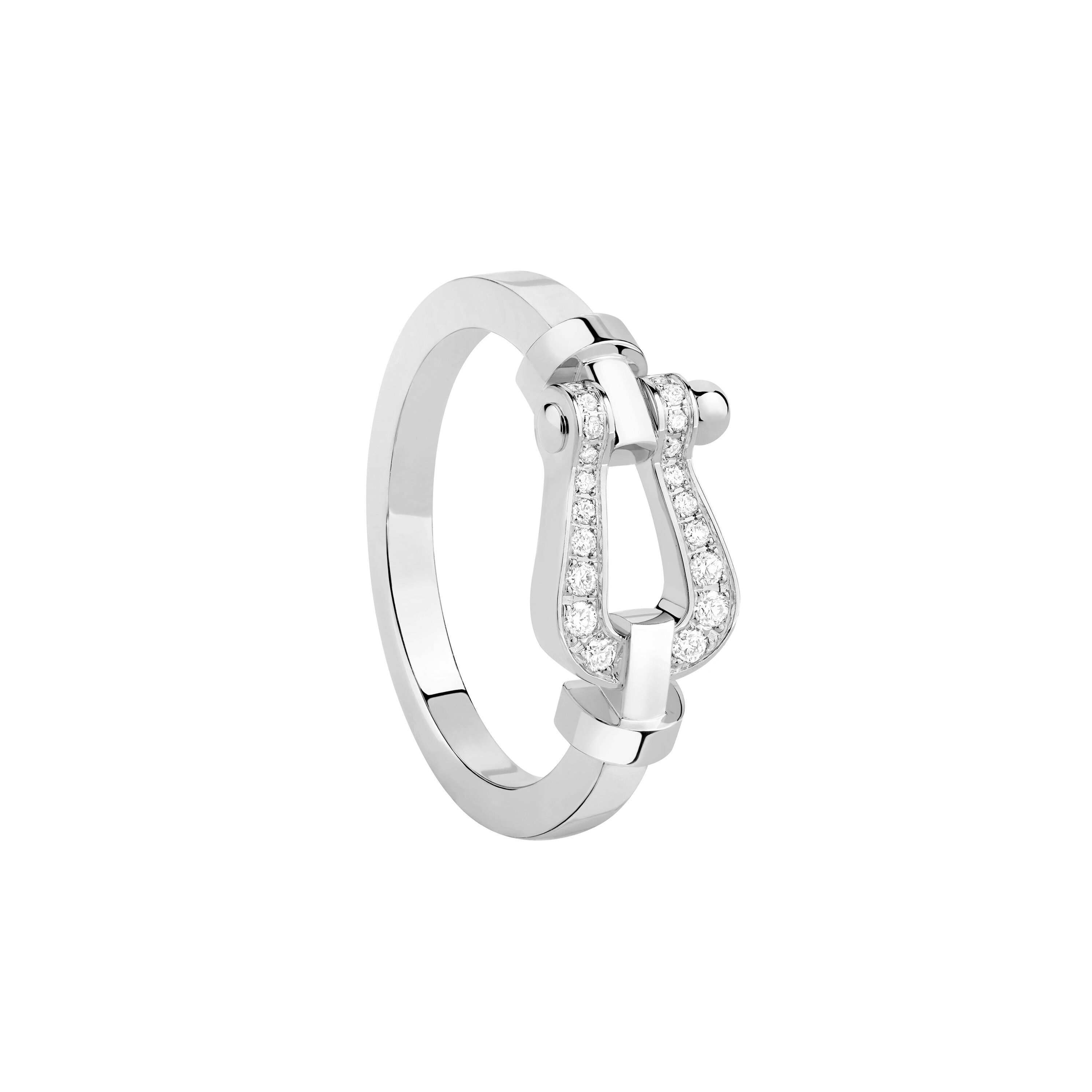 Force 10 Medium Gold and Diamond Pavé Ring