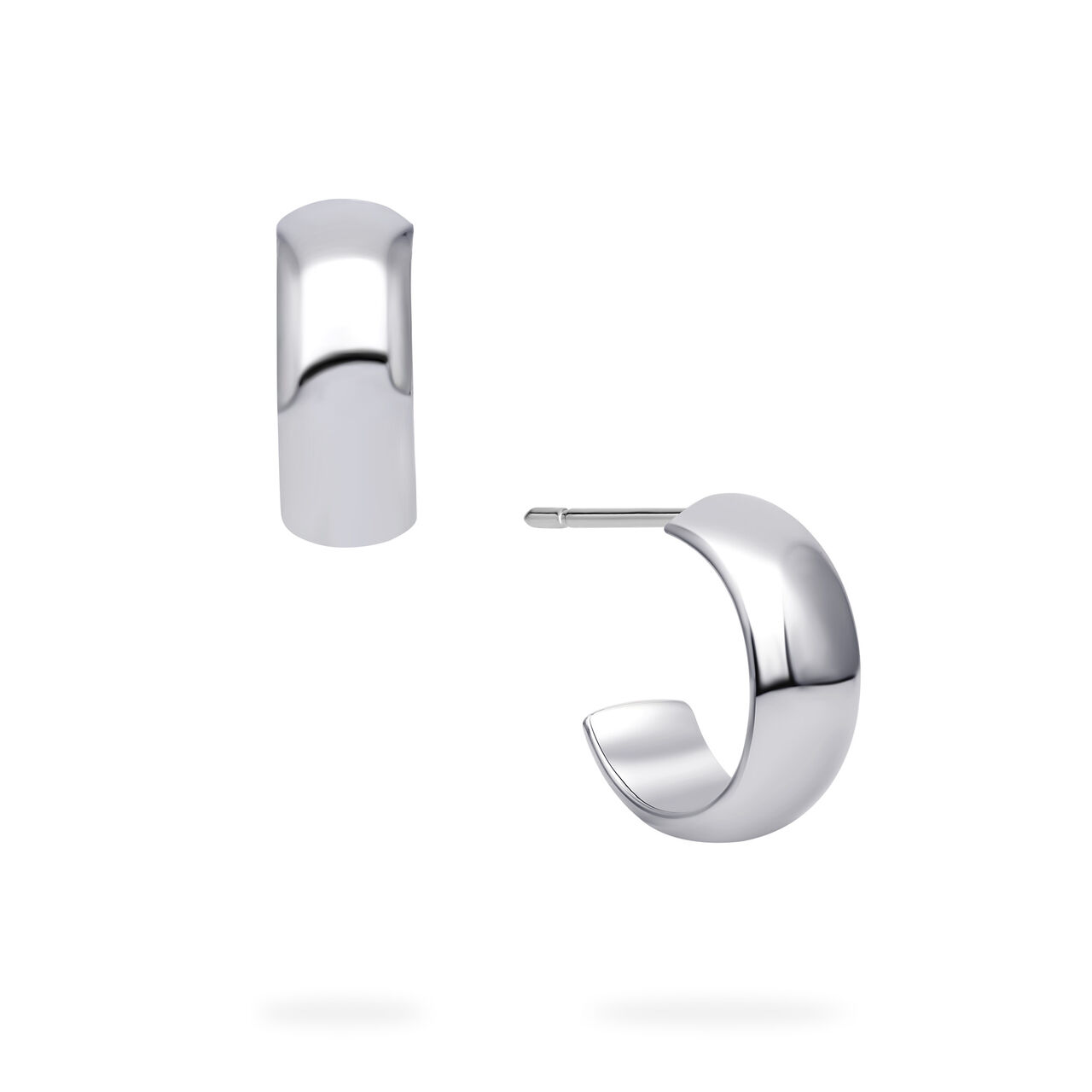 Birks Essentials Sterling Silver 13 &times; 5 mm Hoop Earrings image number 0