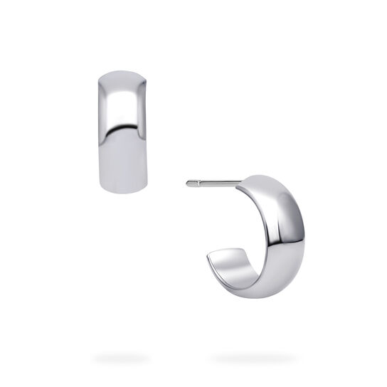 Birks Essentials Sterling Silver 13 &times; 5 mm Hoop Earrings image number 0