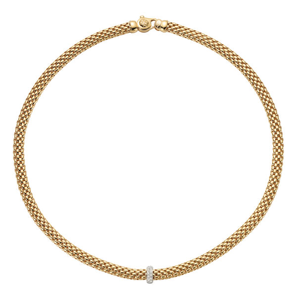 Collier Vendome en or jaune avec pavé de diamants