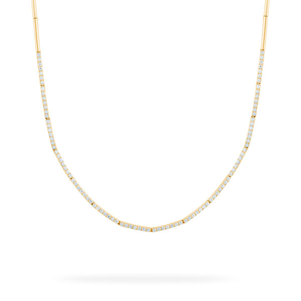 Collier riviera en or jaune avec diamants