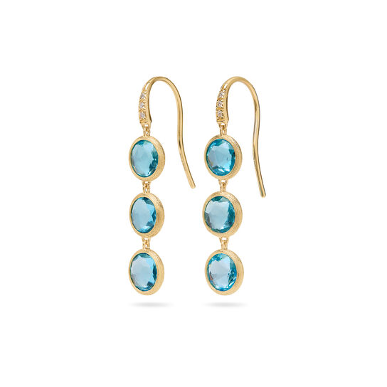 Marco Bicego Jaipur Colour Yellow Gold, Diamond and Topaz Earrings image number 0