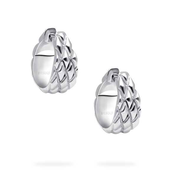 Silver Serpent Hoops, 20MM