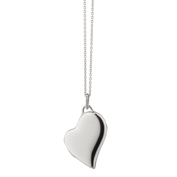 Médaillon Slim Lockets coeur asymétrique en argent