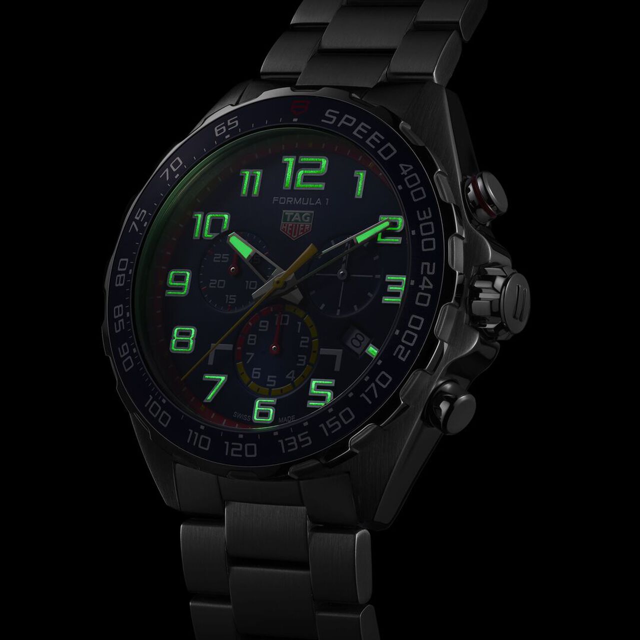 TAG Heuer Formula 1 Red Bull Racing Quartz Chronograph 43 mm Stainless Steel Dark image number 6