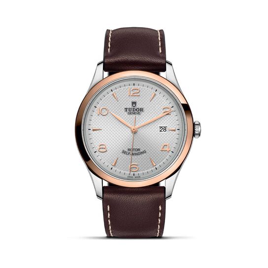 Tudor 1926 Boîtier en acier 41 mm^ lunette en or rose^ cadran argenté image number 0