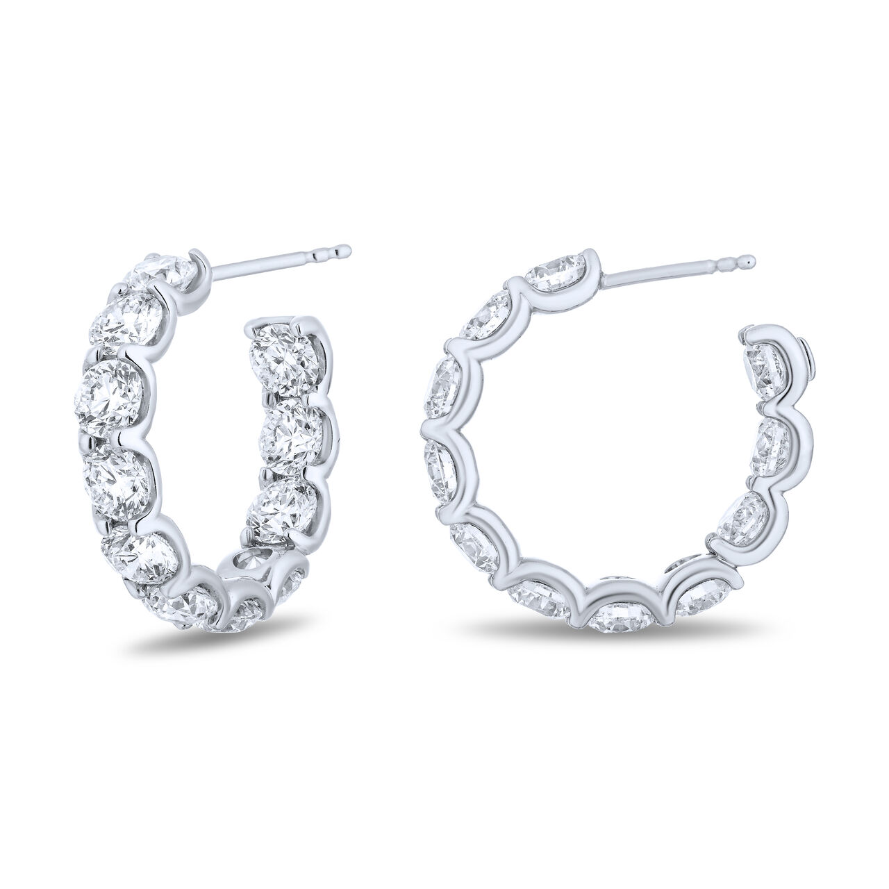 Boucles d&rsquo;oreilles en diamants et or blanc, 3.00ct image number 0