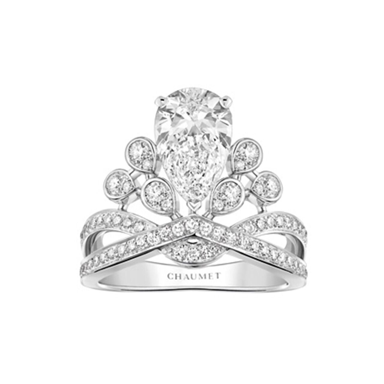 Chaumet Joséphine Aigrette Impériale Platinum Diamond Ring From 1 Carat image number 0
