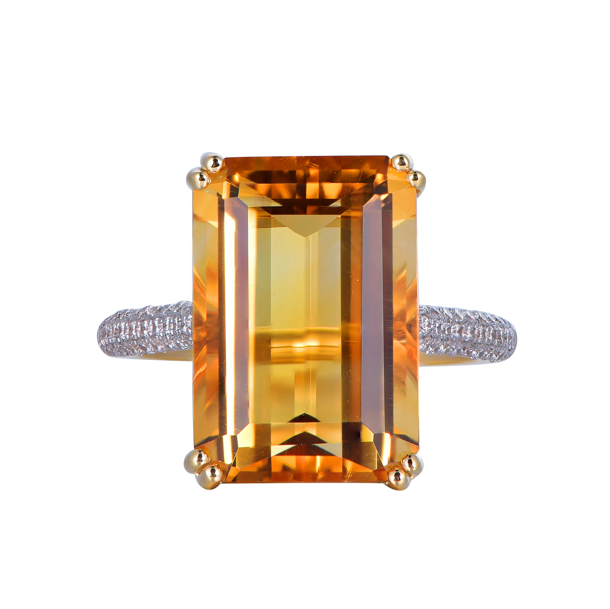 Citrine Ring in Yellow Gold