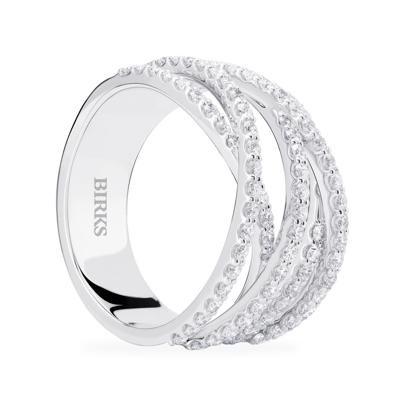 Birks RosÃ©e Du Matin Medium Diamond White Gold Ring image number 3
