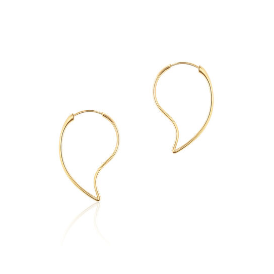 bijoux birks petale yellow gold hoop earrings image number 0