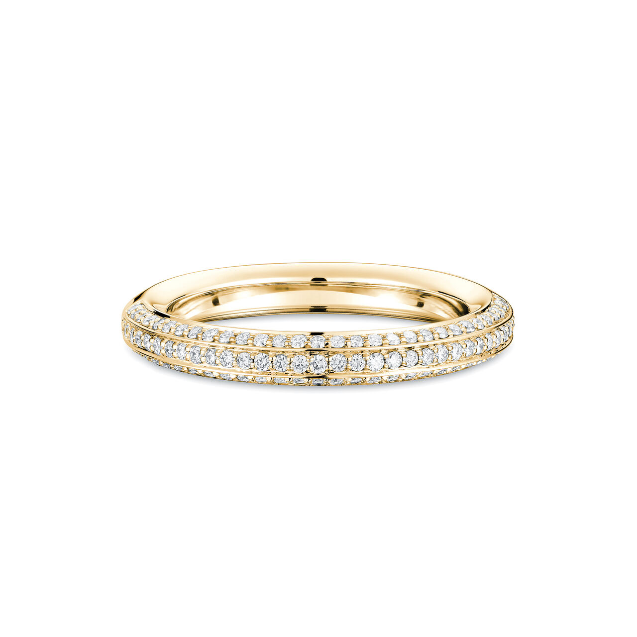 Bijoux Birks Bee Chic Half Eternity Yellow Gold Diamond Wedding Band image number 0