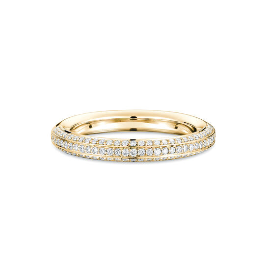 Bijoux Birks Bee Chic Half Eternity Yellow Gold Diamond Wedding Band image number 0
