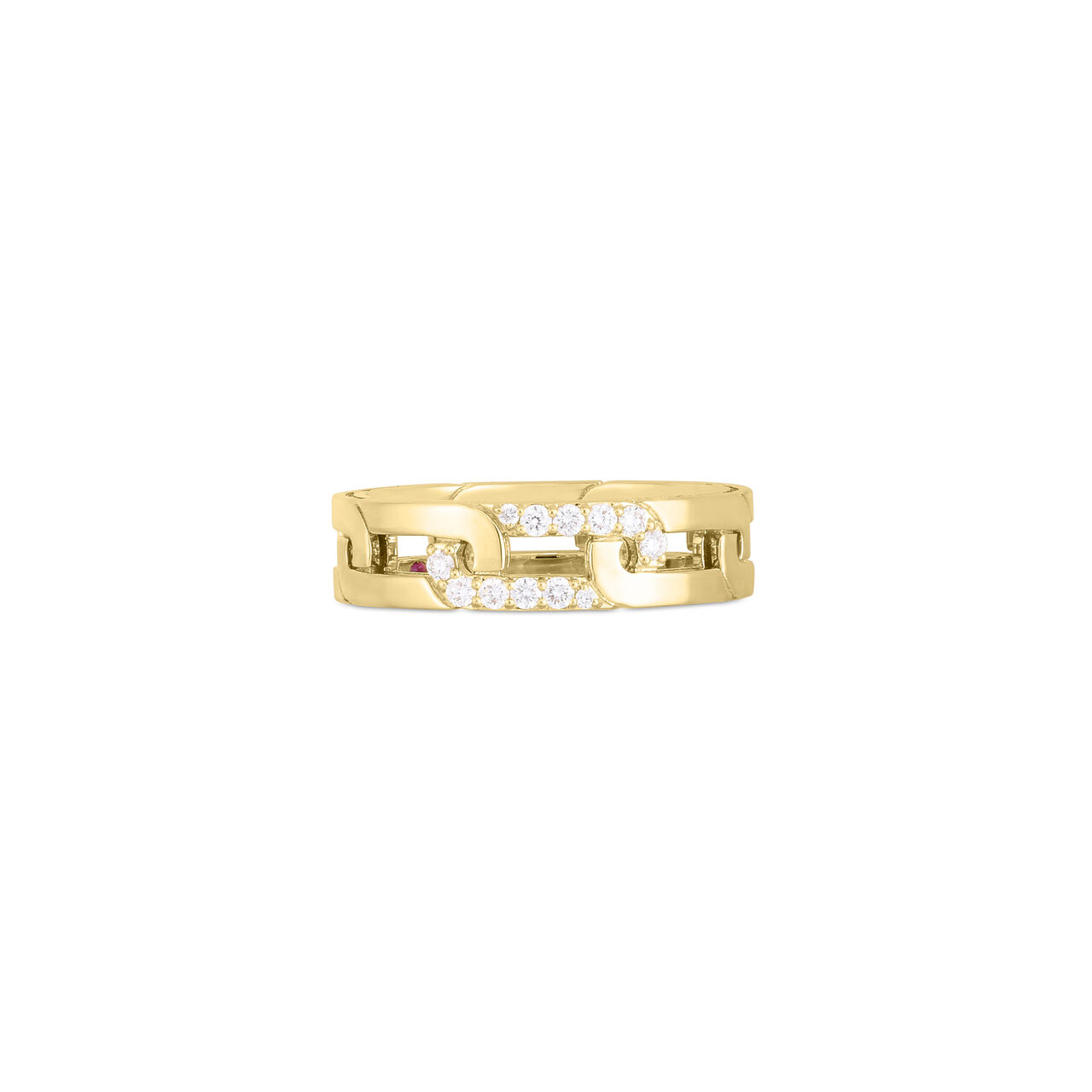 Roberto Coin Navarra Yellow Gold and Diamond Pav&eacute; Ring image number 0