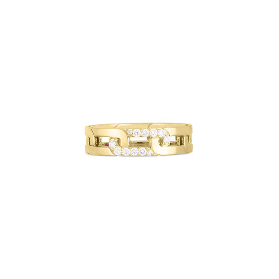 Roberto Coin Navarra Yellow Gold and Diamond Pav&eacute; Ring image number 0