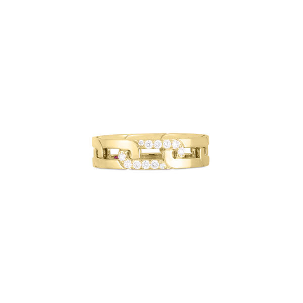 Navarra Yellow Gold and Diamond Pav&eacute; Ring