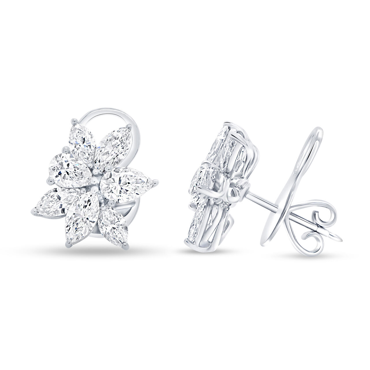 Uneek High Jewellery Signature White Gold and Diamonds Stud Earrings image number 0