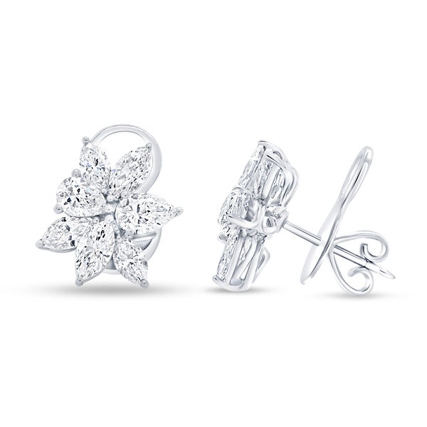 High Jewellery Signature White Gold and Diamonds Stud Earrings