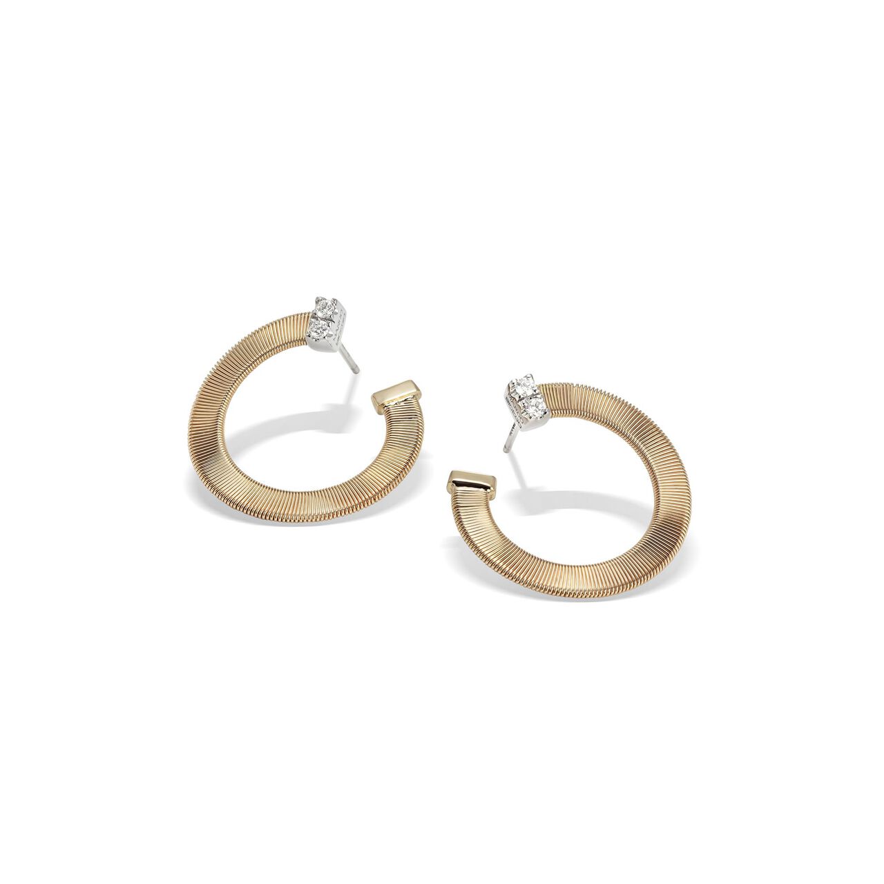 Marco Bicego Masai White And Yellow Gold Diamond Earrings image number 0