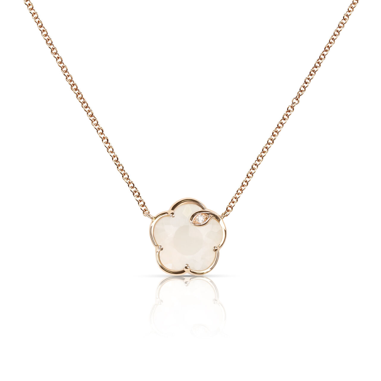 Pasquale Bruni Petit Joli Lunaire Small Rose Gold, Mother-of-Pearl and Diamond Pendant 16791R image number 0