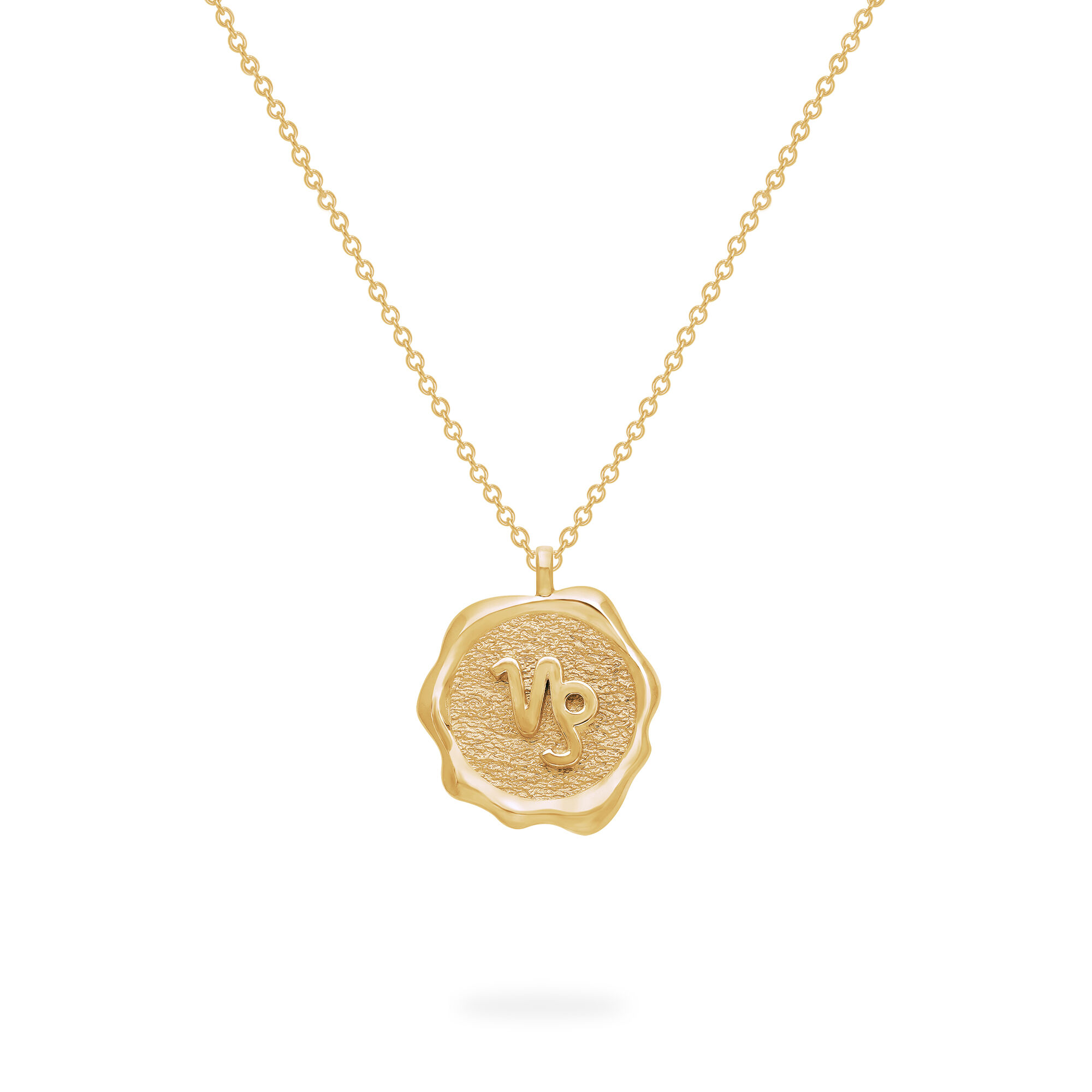 Zodiac Capricorn Pendant in Yellow Gold