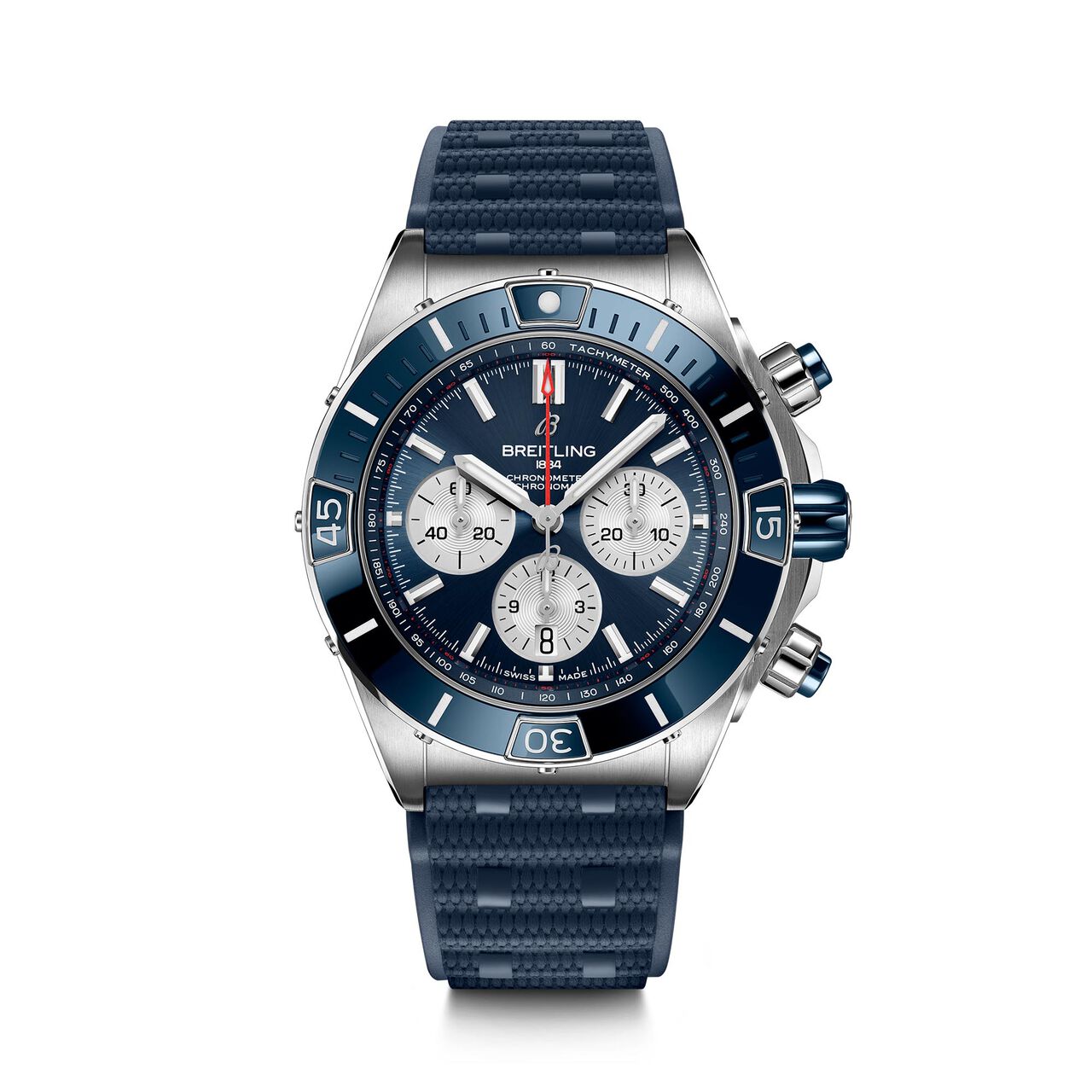 breitling-super-chronomat-b01-44-steel-blue-ab0136161c1s1-front image number 0