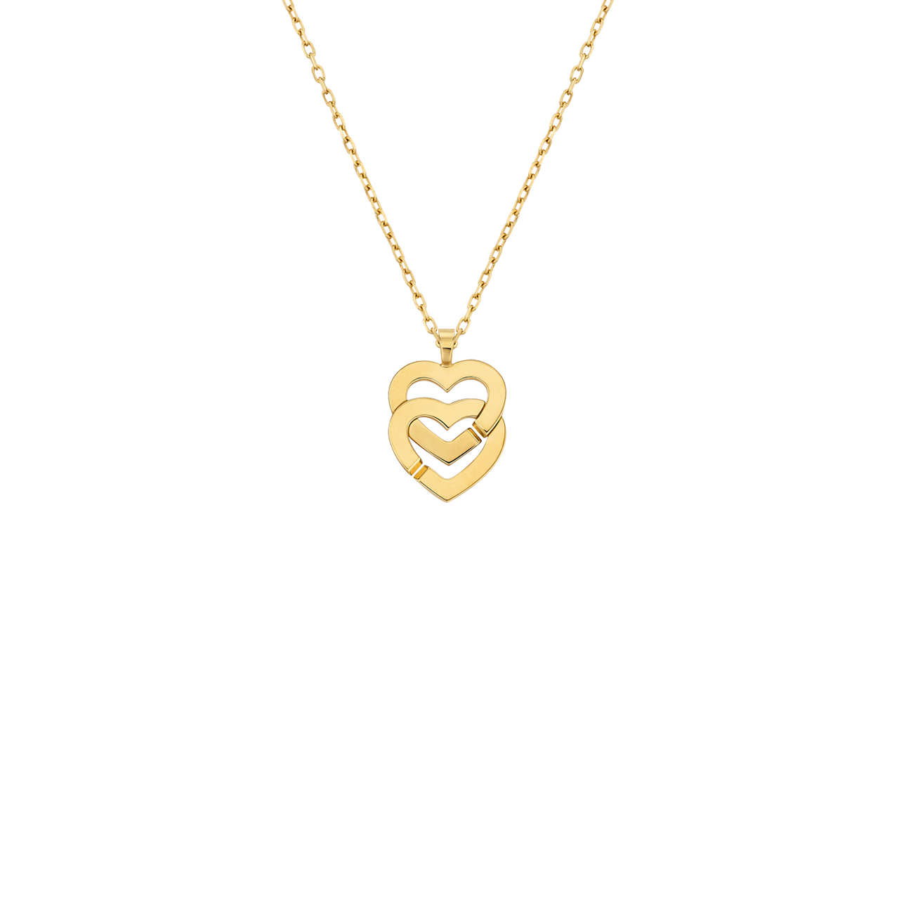 Dinh Van Double Coeurs R10 Yellow Gold Pendant 745201 Front image number 0