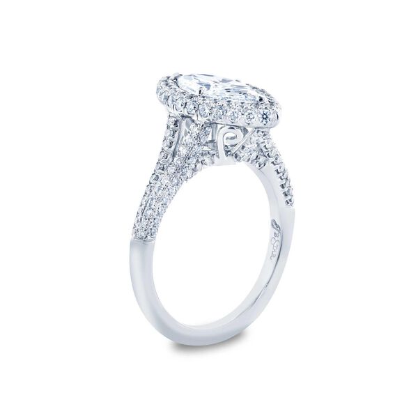 Marquise-Cut Diamond Engagement Ring with Halo