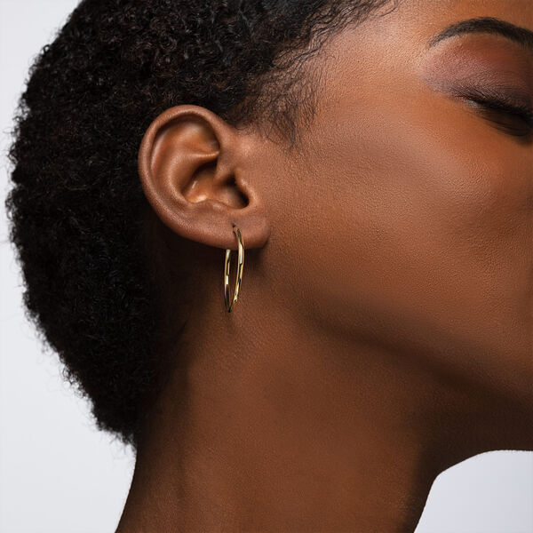 Boucles d'oreilles 29 mm cerceau en or jaune
