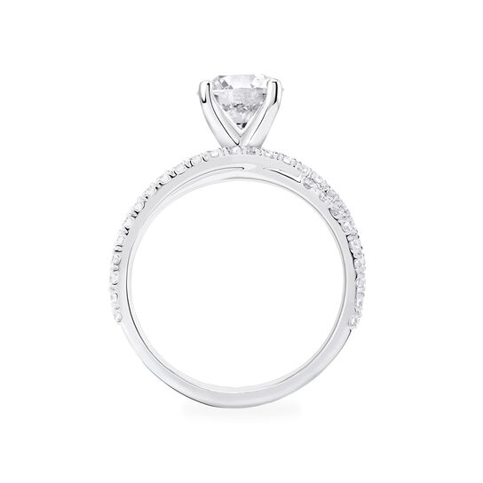 Infinity Round Solitaire Diamond Engagement Ring image number 3