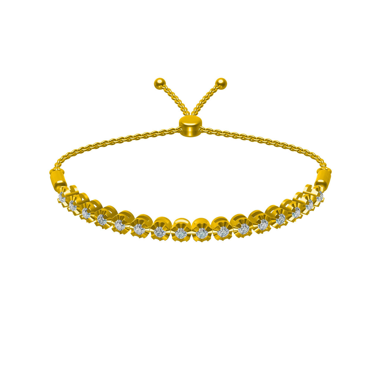 black-friday-yellow-gold-and-diamond-bolo-bracelet-hbr01475ly image number 0