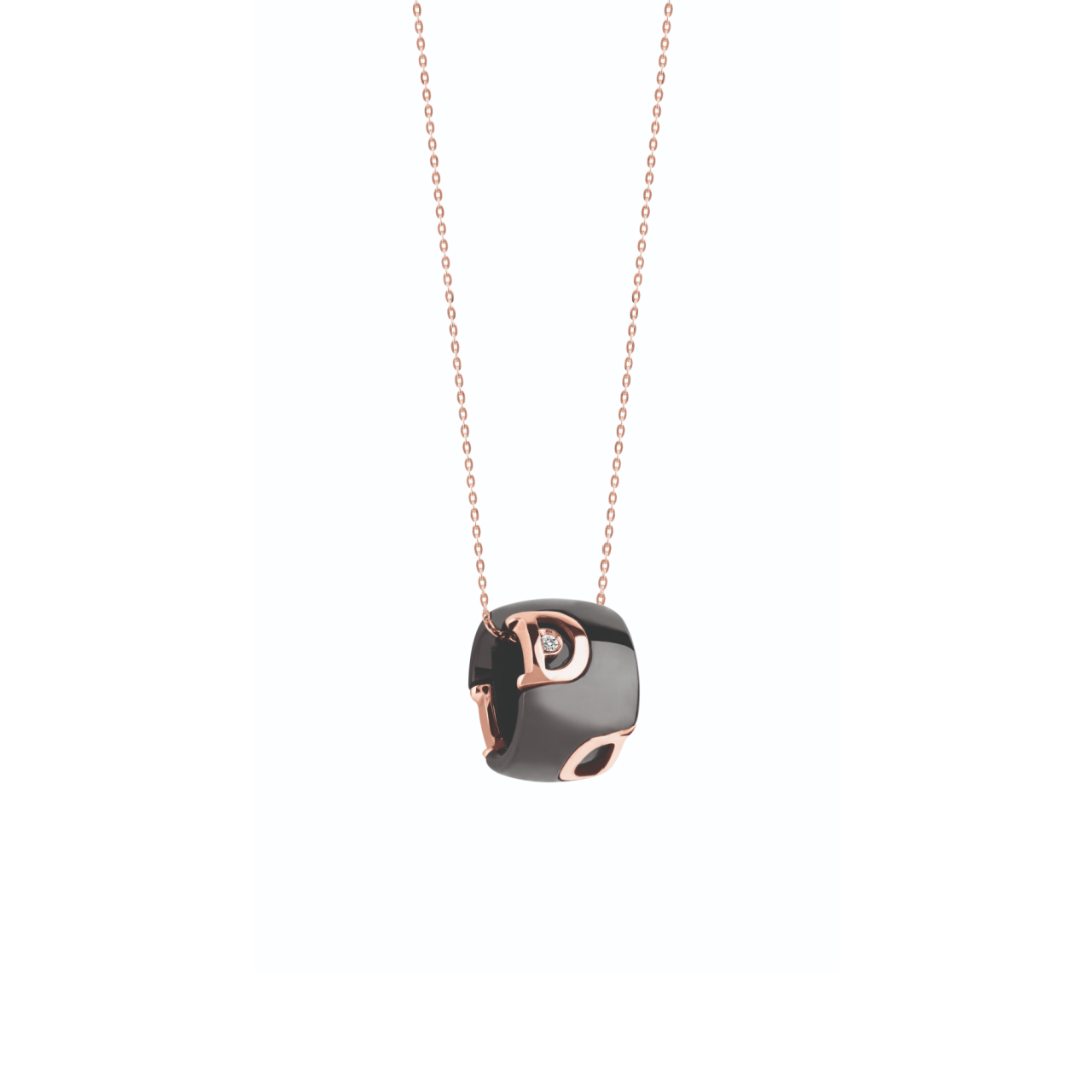 Damiani D.Icon Black Ceramic, Rose Gold and Diamond Pendant 20085112 Front image number 0