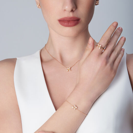 Pasquale Bruni Petit Garden Micro Rose Gold and Diamond Pav&eacute; Bracelet 16799R image number 1