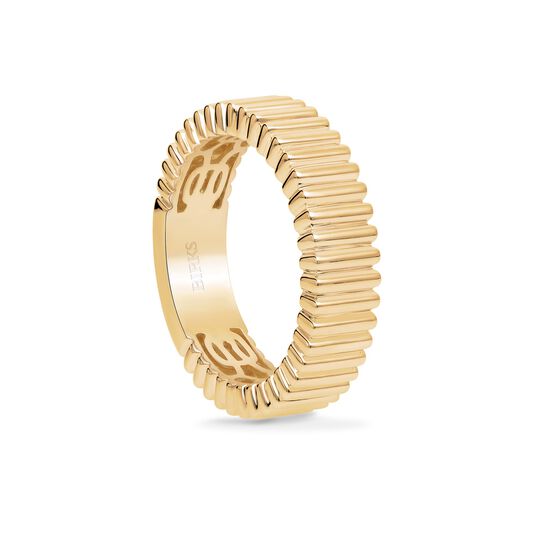 Birks Essentiels bague plissée en or jaune, 5 mm image number 1