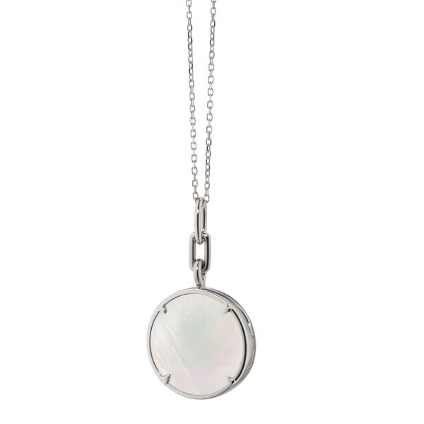 Slim Lockets Brooke Silver and Mother-of-Pearl Pendant