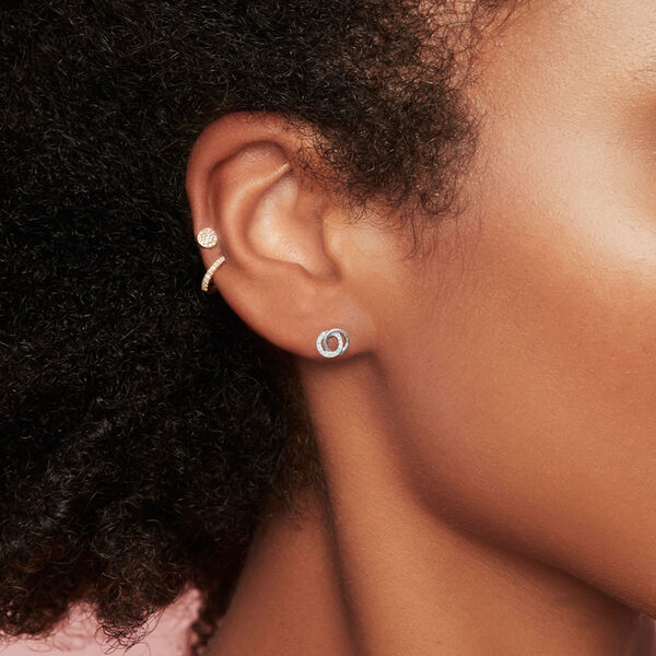 Kate White Gold and Diamond Pavé Stud Earrings
