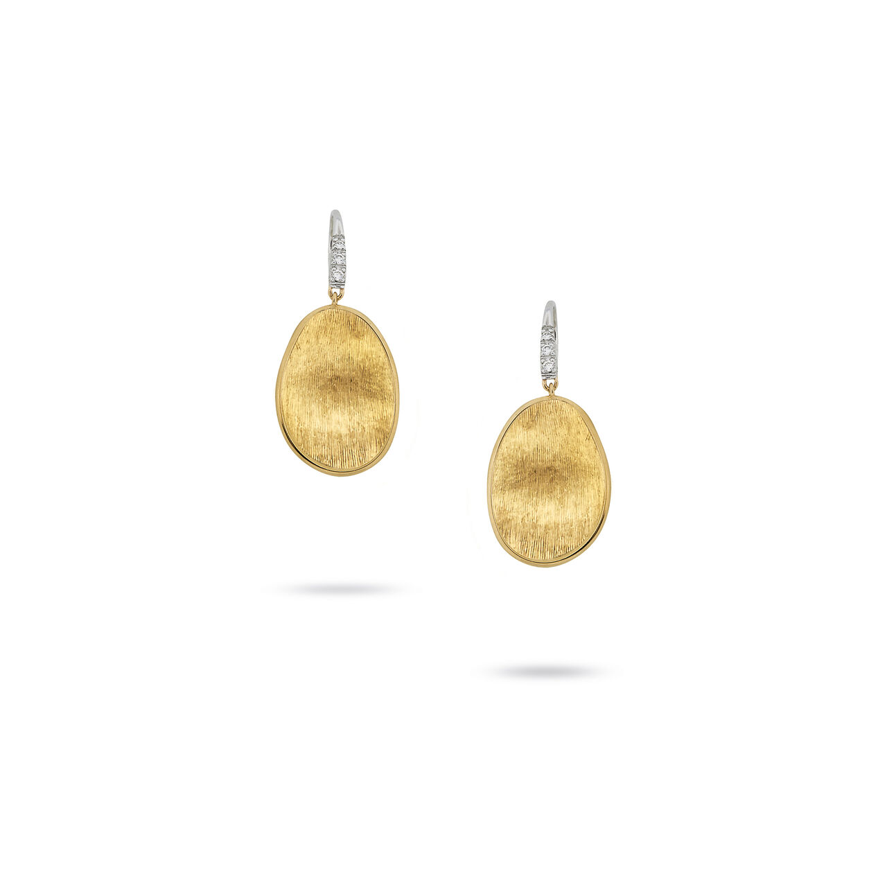 maison birks marco bicego lunaria yellow gold and diamond small french wire earrings ob1342 ab yw q6 image number 0