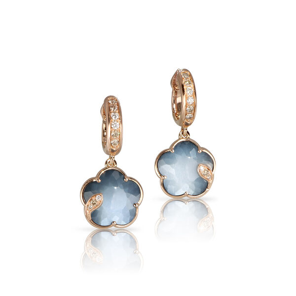 Petit Joli Lunaire Rose Gold, Lunar Night and Diamond Drop Earrings