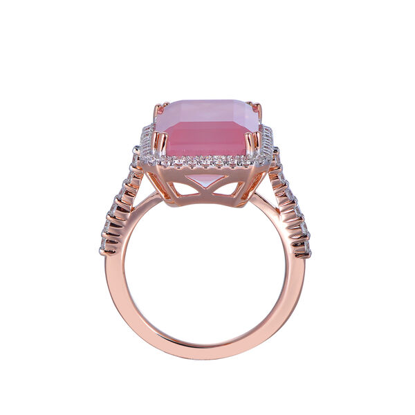 Bague Quartz Rose en Or Rose