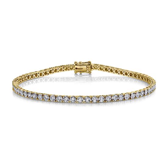 Shy Creation Stella Yellow Gold and Diamond Tennis Bracelet SC55002950 image number 0