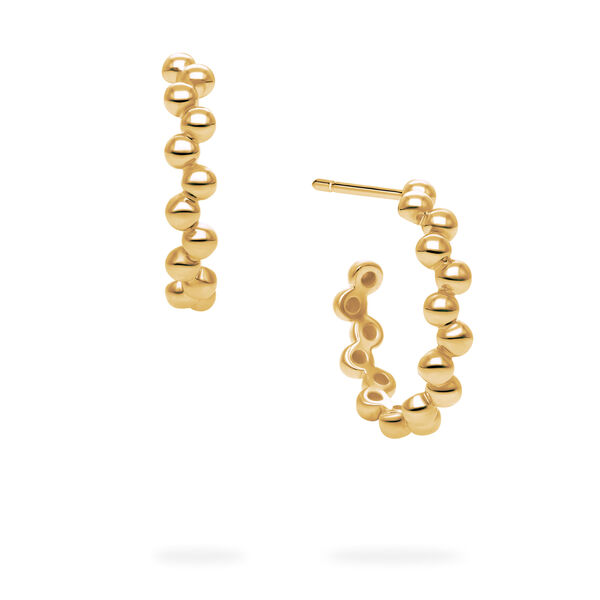 Yellow Gold Splash 18 mm Hoop Earrings