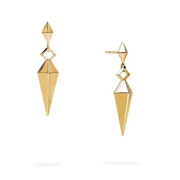 Clous d'oreilles en or jaune avec perles