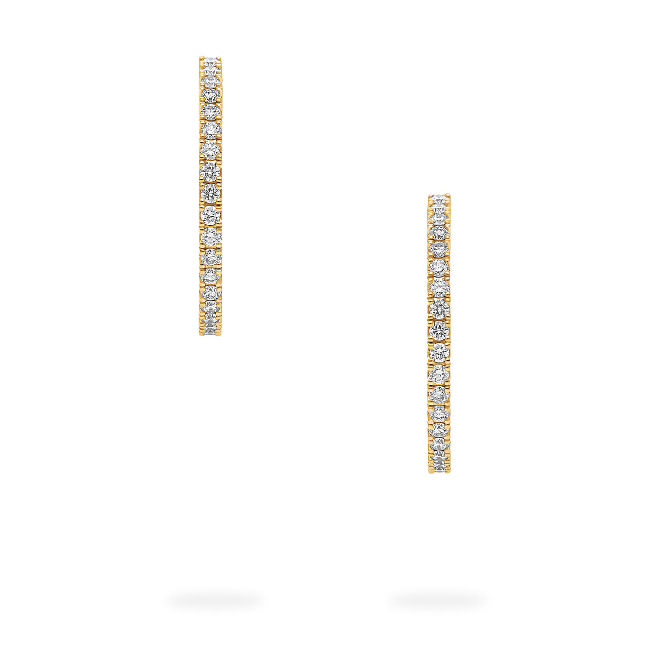 Birks Iconic Boucles d&rsquo;oreilles anneaux Ros&eacute;e du Matin en or jaune 18 mm image number 2