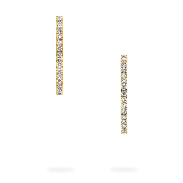 Boucles d&rsquo;oreilles anneaux Ros&eacute;e du Matin en or jaune 18 mm