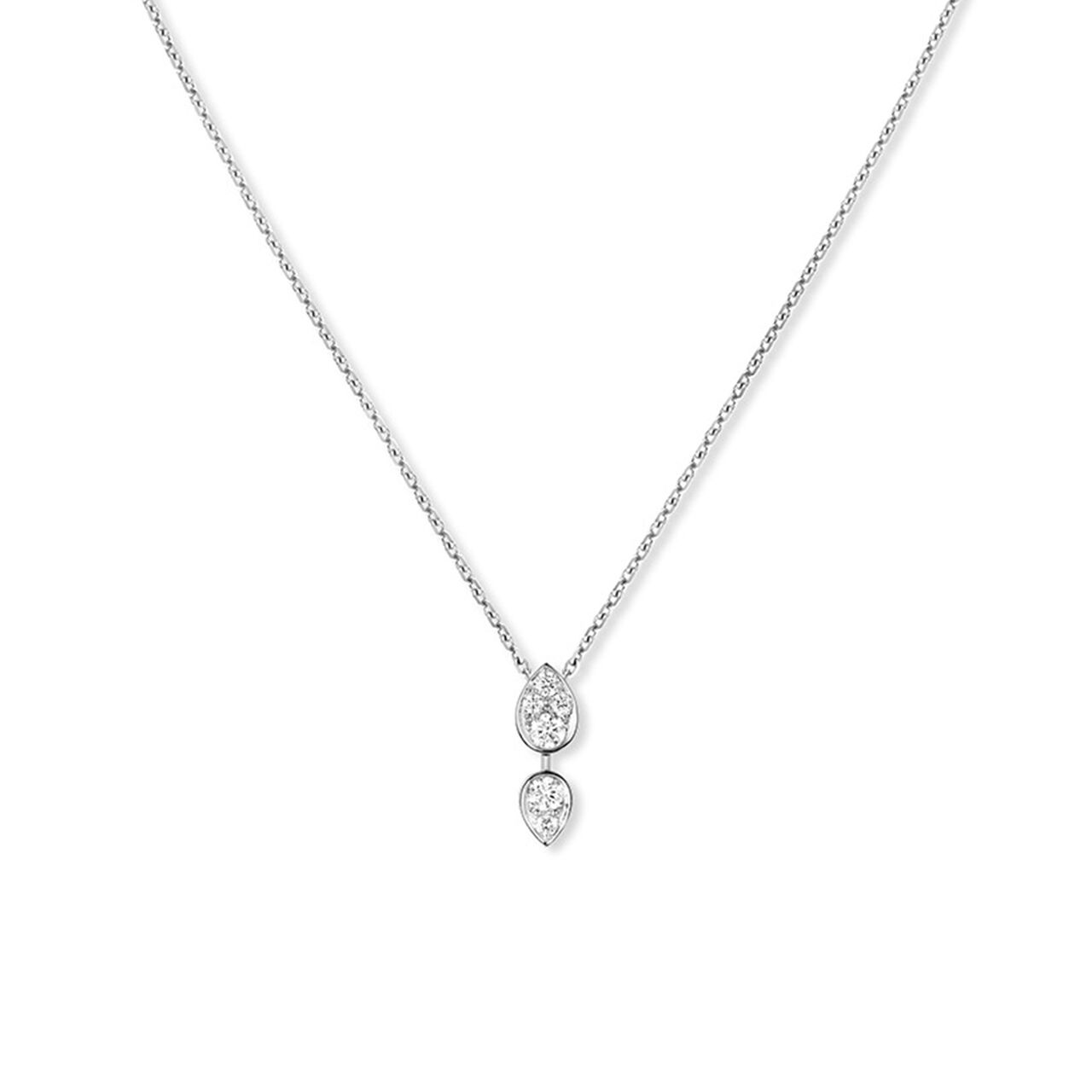 chaumet josephine ronde d aigrettes white gold diamond necklace 83851 front image number 0