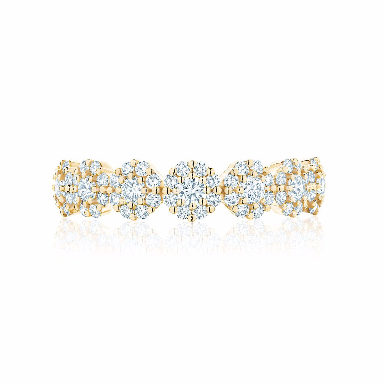 bijoux birks iconic stackable yellow gold and diamond snowflake ring image number 0
