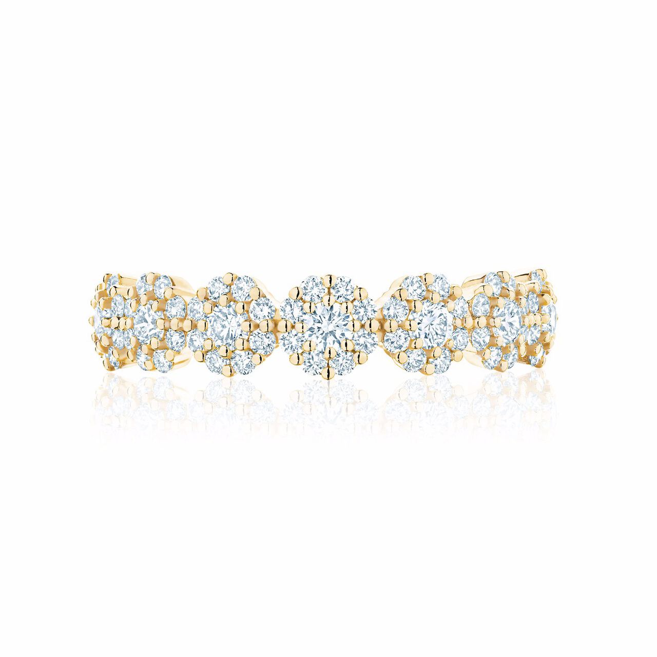 bijoux birks iconic stackable yellow gold and diamond snowflake ring image number 0