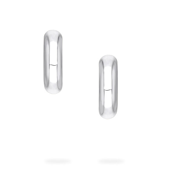 Yellow and White Gold Hoop Earrings, 18MM